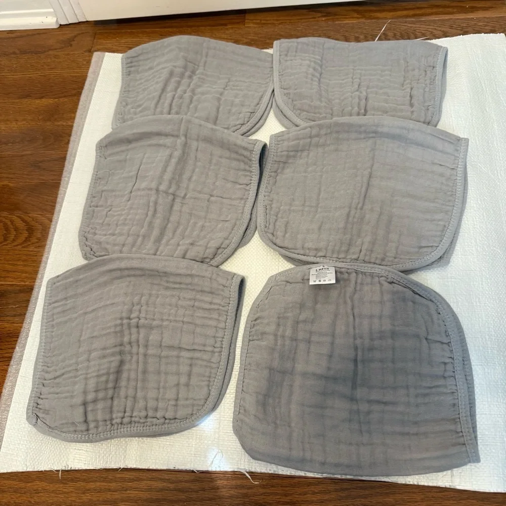 Gray Muslin Burp Cloth LOOXII